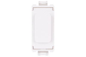 Ultimate - blank module - white - moulded - metal finish